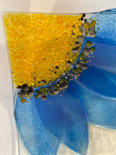Fused Glass Flower Dish