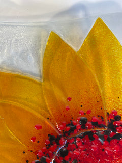 Fused Glass Flower Dish