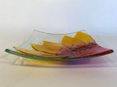 Fused Glass Flower Dish