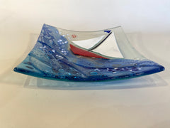 Fused Glass Boat Dish