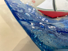 Fused Glass Boat Dish