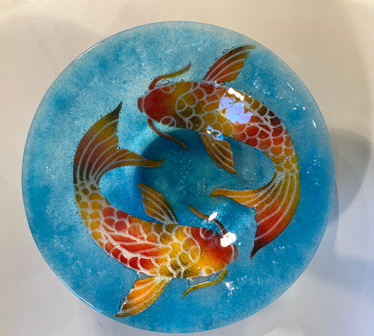 Fused Glass Koi Bowl