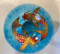 Fused Glass Koi Bowl