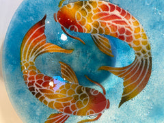 Fused Glass Koi Bowl