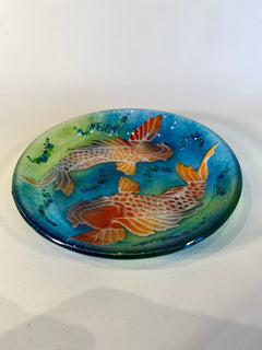 Fused Glass Koi Dish