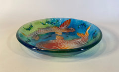 Fused Glass Koi Dish