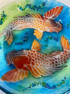 Fused Glass Koi Dish