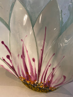 Fused Glass Flower Vase