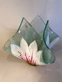 Fused Glass Flower Vase