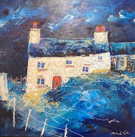 "Hillside Cottage Painting" available at Artifex 