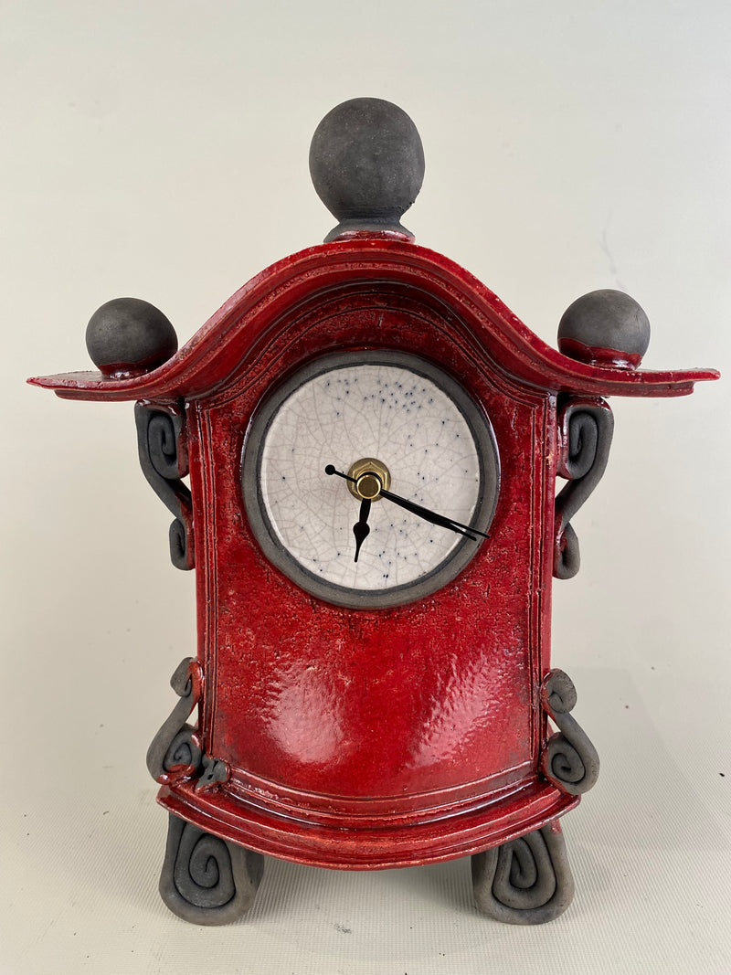 "Large Raku Clock" available at Artifex 