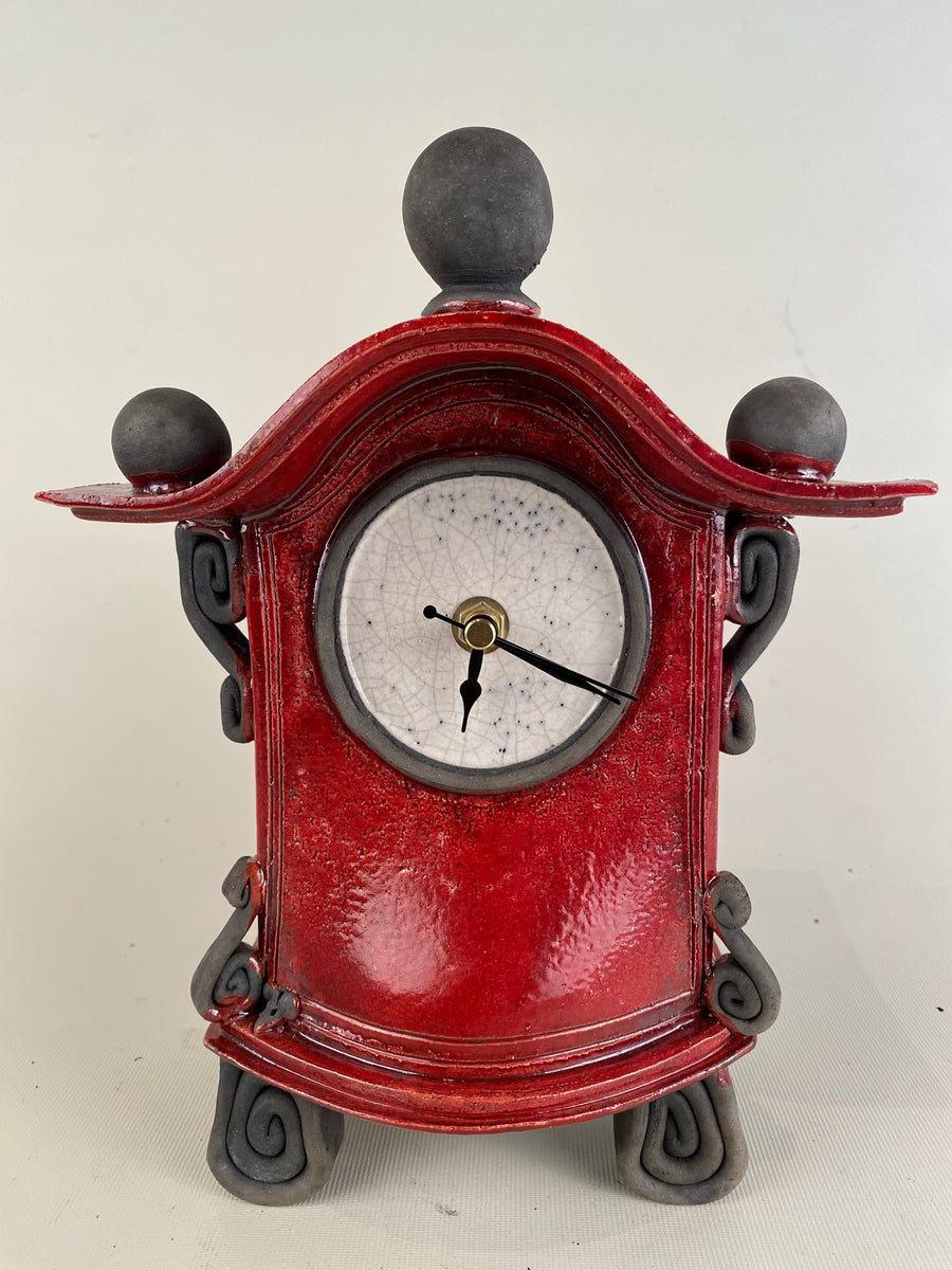 "Large Raku Clock" available at Artifex 