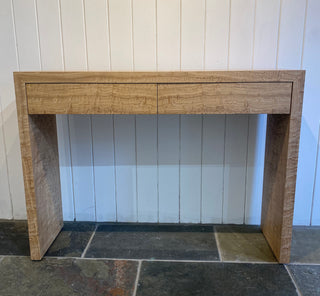 "Figured Tamu Console Table" available at Artifex 