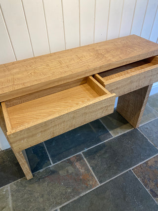 "Figured Tamu Console Table" available at Artifex 
