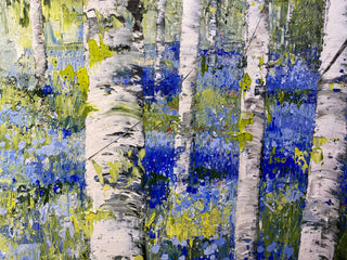 "Big Bluebell Birch Wood" available at Artifex 