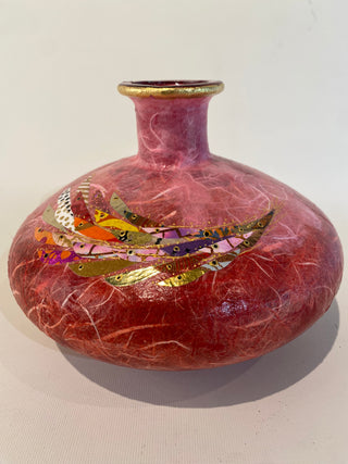 "Glass Potion Bottle with Silk Paper & Foil Fish Decoration" available at Artifex 