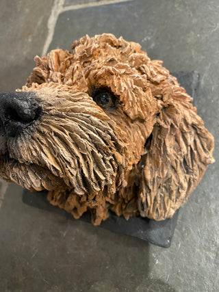 Wall Mounted Dog Sculpture
