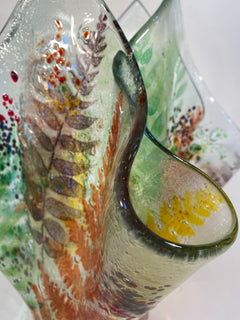 Fused Glass Tree Vase