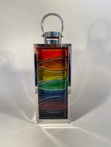 Fused Glass & Metal Rainbow Lantern