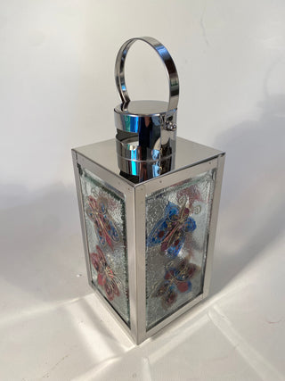 Fused Glass & Metal Butterfly Lantern