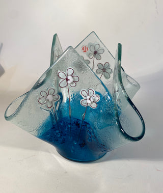 Fused Glass Daisy Vase