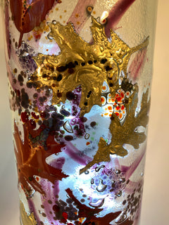 Fused Glass Leaf Lamp
