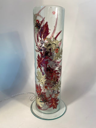 Fused Glass Leaf Lamp