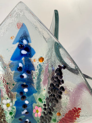 Fused Glass Spring Meadow Vase