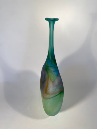 "Silk Float" Handblown Glass Flask