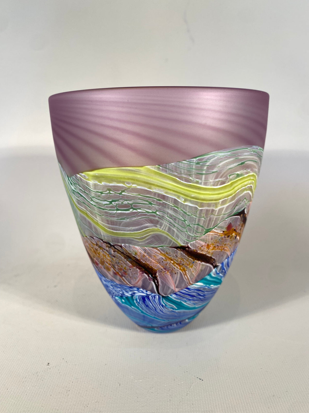 Amethyst Sea Shore Handblown Glass Vase