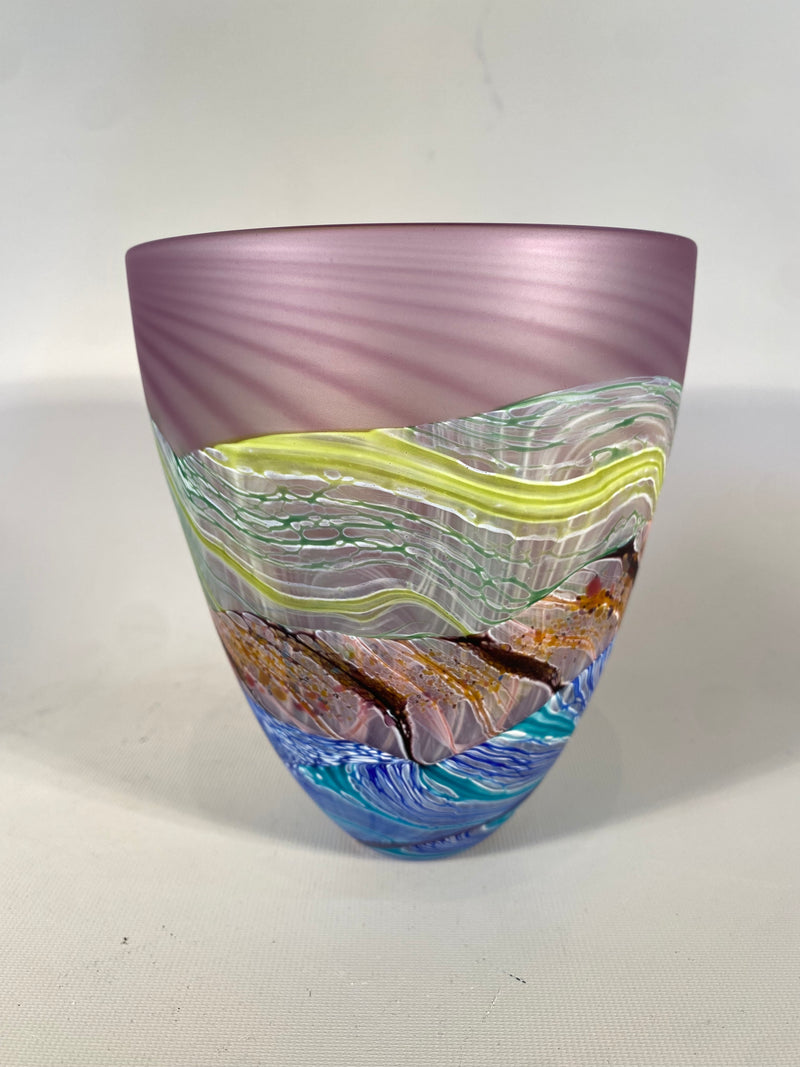 Amethyst Sea Shore Handblown Glass Vase