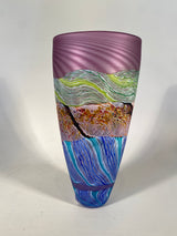 Amethyst Sea Shore Handblown Glass Vase