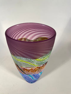 Amethyst Sea Shore Handblown Glass Vase