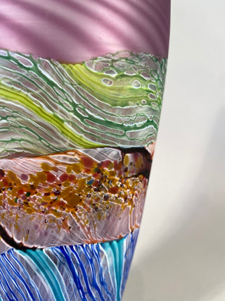 "Amethyst Sea Shore" Handblown Glass Vase