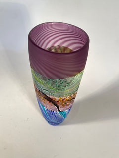 Amethyst Sea Shore Handblown Glass Vase