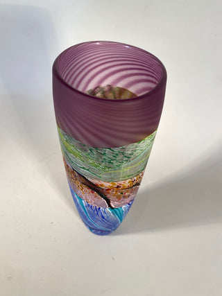 "Amethyst Sea Shore" Handblown Glass Vase