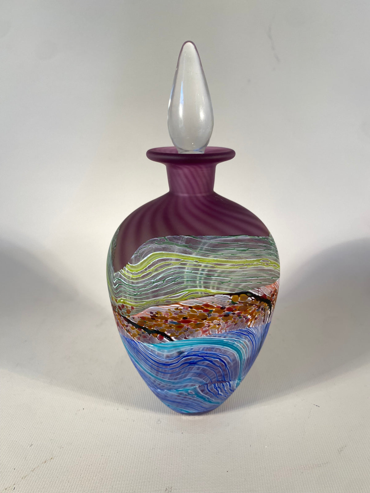 Amethyst Sea Shore Handblown Glass Bottle
