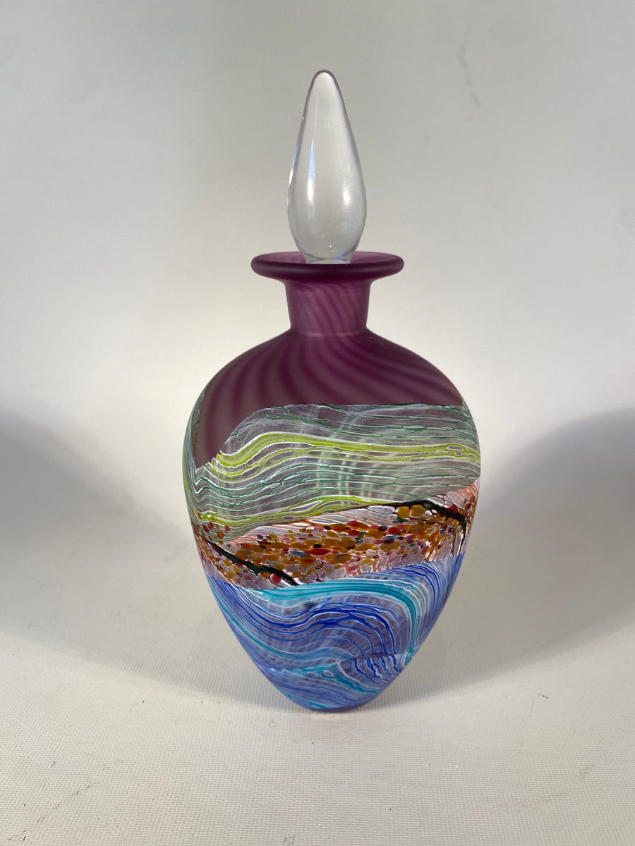 Amethyst Sea Shore Handblown Glass Bottle