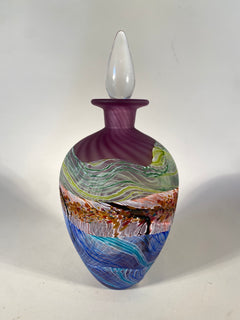 Amethyst Sea Shore Handblown Glass Bottle
