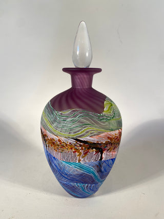 "Amethyst Sea Shore" Handblown Glass Bottle