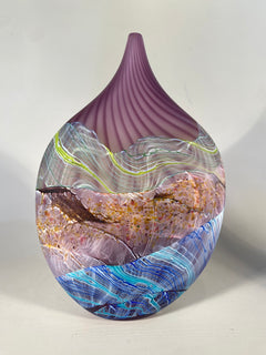Amethyst Sea Shore Handblown Glass Teardrop Vase
