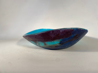Glass Bowl with Silk Paper & Foil Fish Decoration