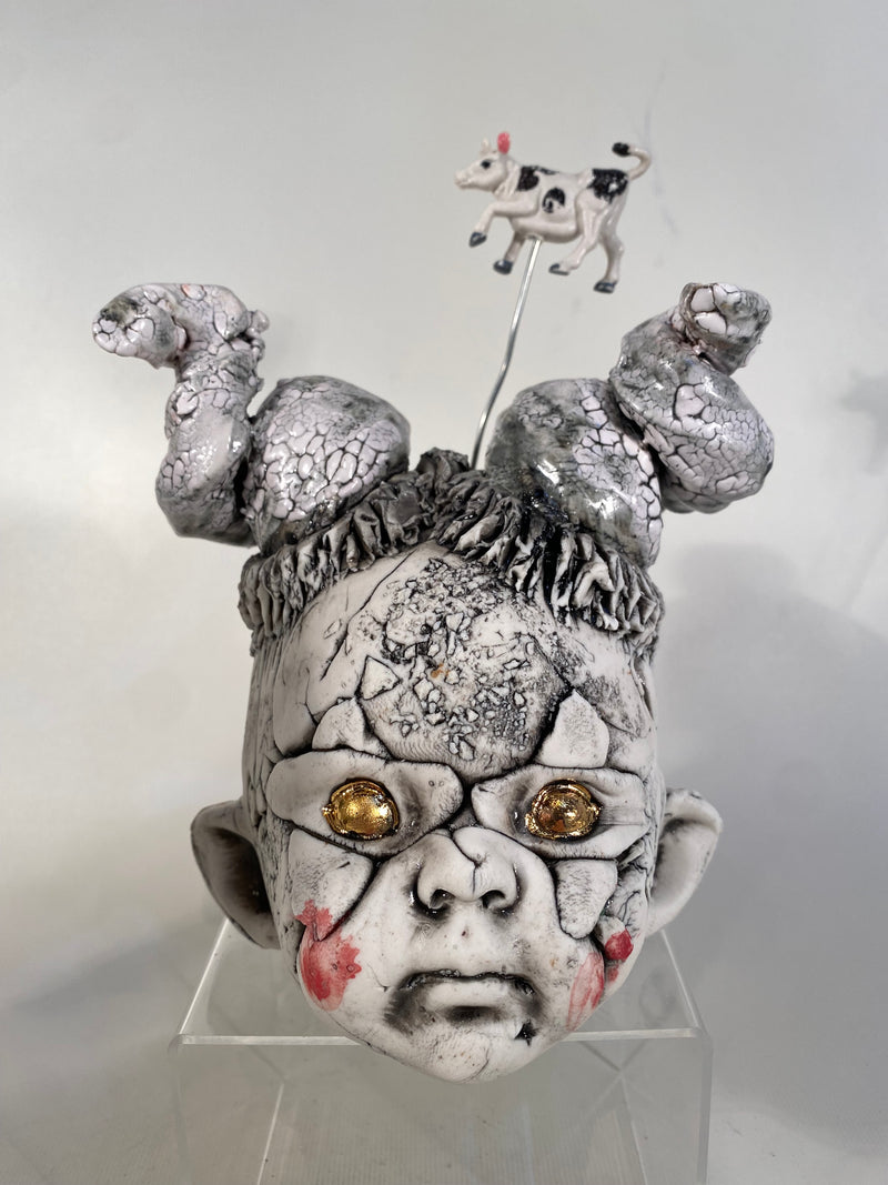 Child Head with Horns & Cow!
