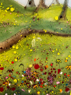 Fused Glass Tree Scene