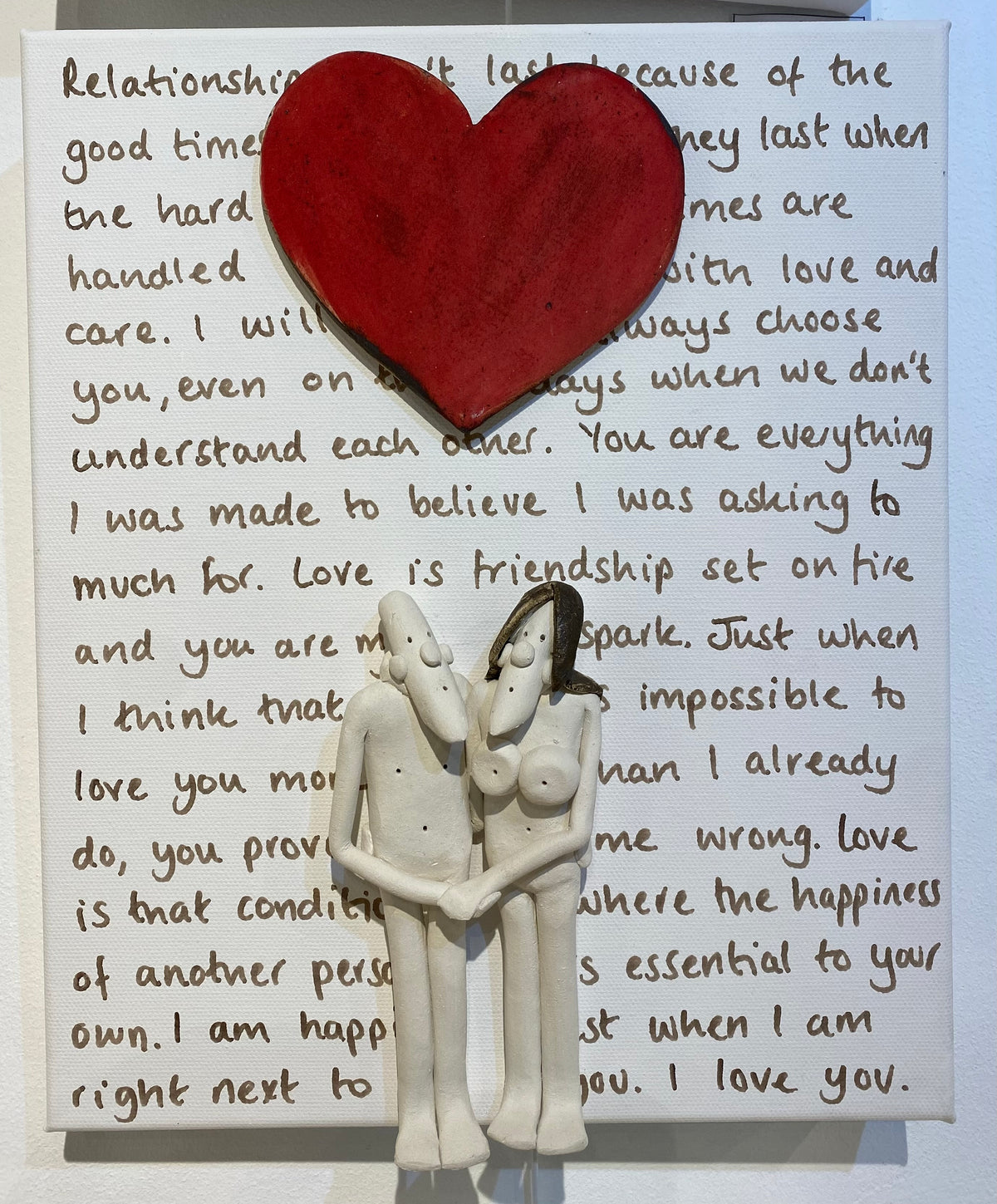 Love Is - Ceramic on Canvas