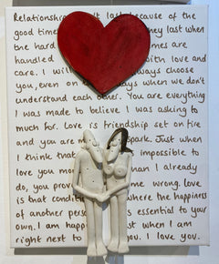 Love Is - Ceramic on Canvas