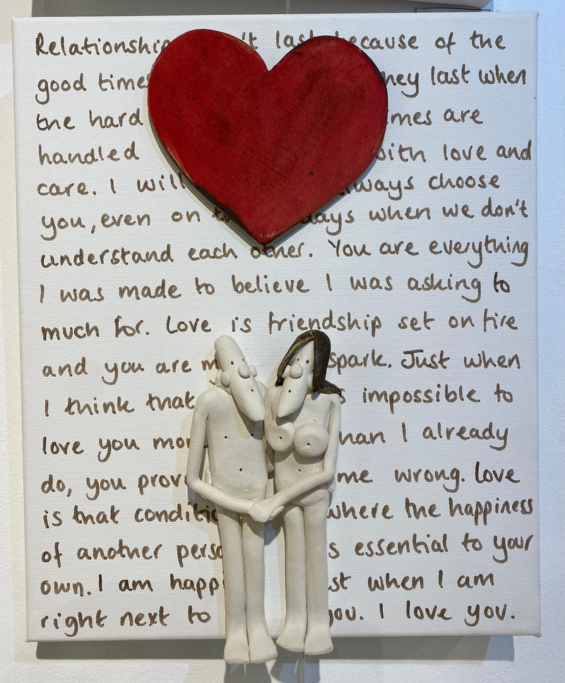 Love Is - Ceramic on Canvas