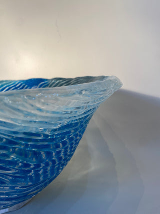 Blue Weave Textured Bowl