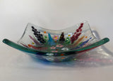 Fused Glass Spring Meadow Dish