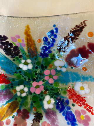 Fused Glass Spring Meadow Dish
